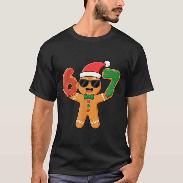 Camiseta Funny Gingerbread Six Seven 67 Ice Cream Drip Chri (Anverso)