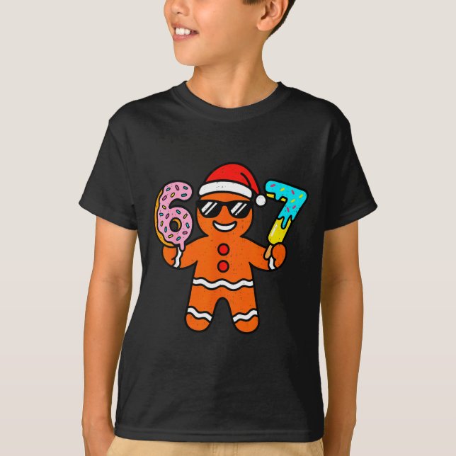 Camiseta Funny Gingerbread Six Seven 67 Ice Cream Drip Chri (Anverso)