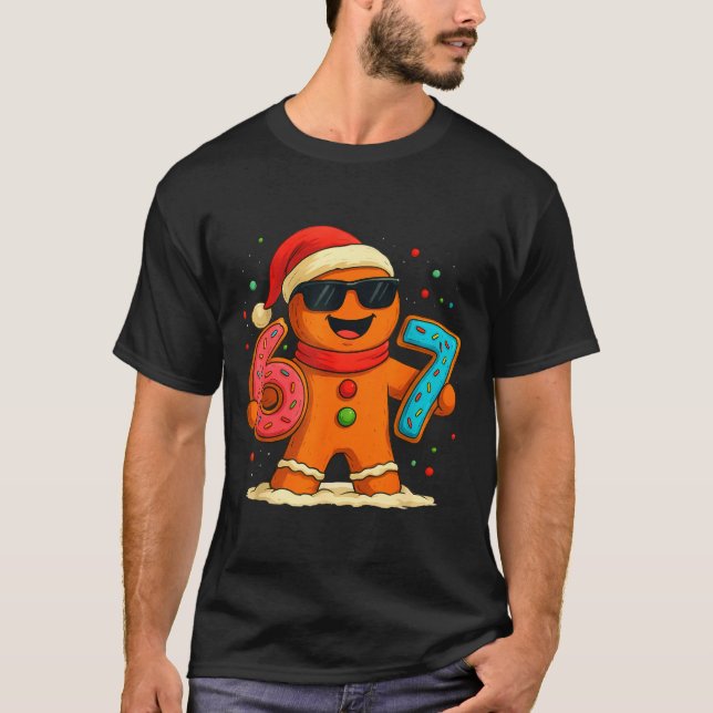 Camiseta Funny Gingerbread Six Seven 67 Ice Cream Drip Chri (Anverso)