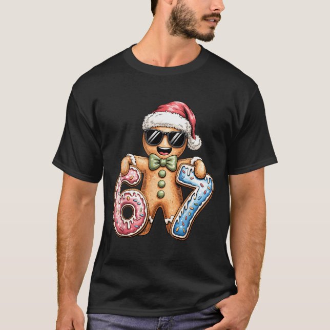 Camiseta Funny Gingerbread Six Seven 67 Ice Cream Drip Chri (Anverso)