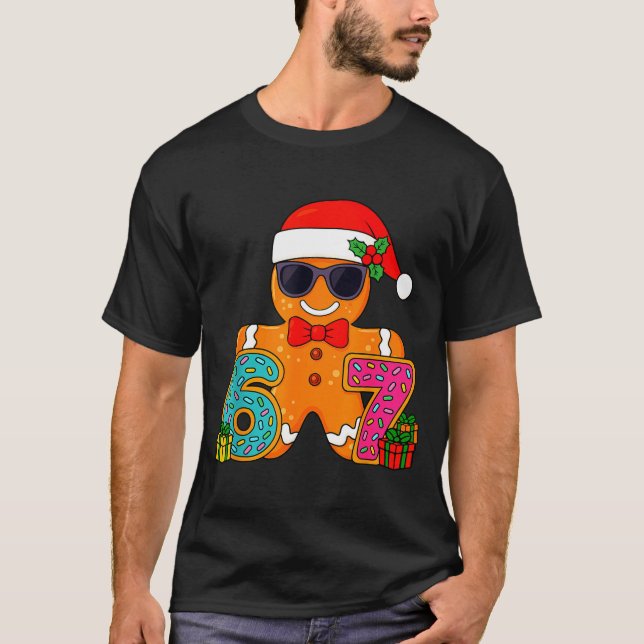 Camiseta Funny Gingerbread Six Seven 67 Ice Cream Drip Chri (Anverso)