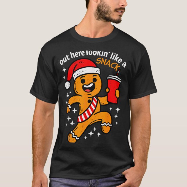 Camiseta Funny Gingerbread Snack Christmas Xmas Teens Girls (Anverso)