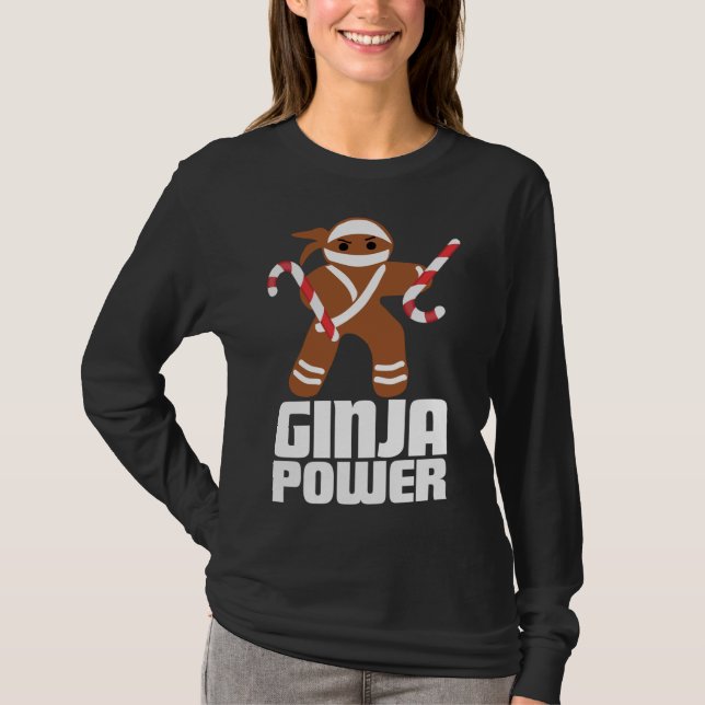 Camiseta Funny Ginja Power Cute Navidades Cookie Gingerbrea (Anverso)