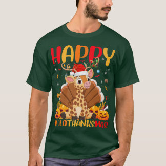 Camiseta Funny Giraffe Animal Lover Happy Giraffe HelloThan