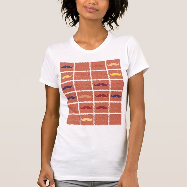 Camiseta Funny Girly Mustaches (Anverso)