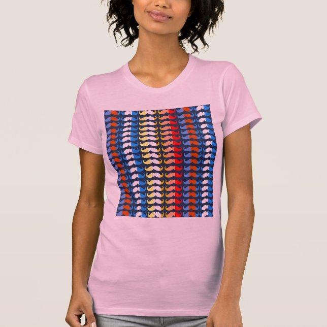 Camiseta Funny Girly Mustaches 2 (Anverso)