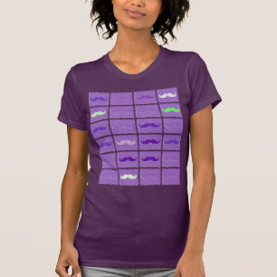 Camiseta Funny Girly Purple Mustaches