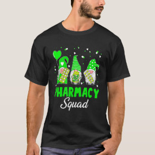 Camiseta Funny Gnome Farmacéutico Squad Farmacéutico St Pat