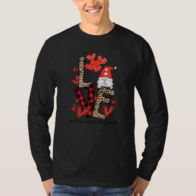 Camiseta Funny Gnome Pharmacy Squad Pharmacist Valentine S (Anverso)