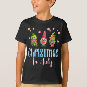 Camiseta Funny Gnomes Navidades en julio en la sandía Chris