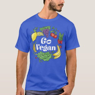 Camiseta Funny Go Vegan Motif Vegan Food Vegetarian Vegetar