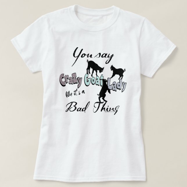 Camiseta FUNNY GOAT | Crazy Goat Lady Guay Pastels (Diseño del anverso)