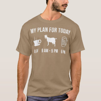 Camiseta Funny Goat Farmer Animal My Plan For Today