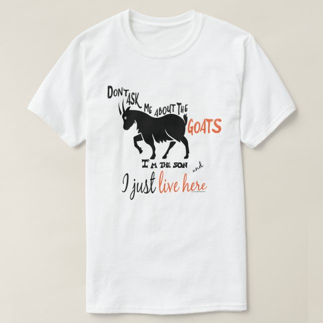 Camiseta FUNNY GOAT | No me preguntes por el hijo de cabras (Diseño del anverso)