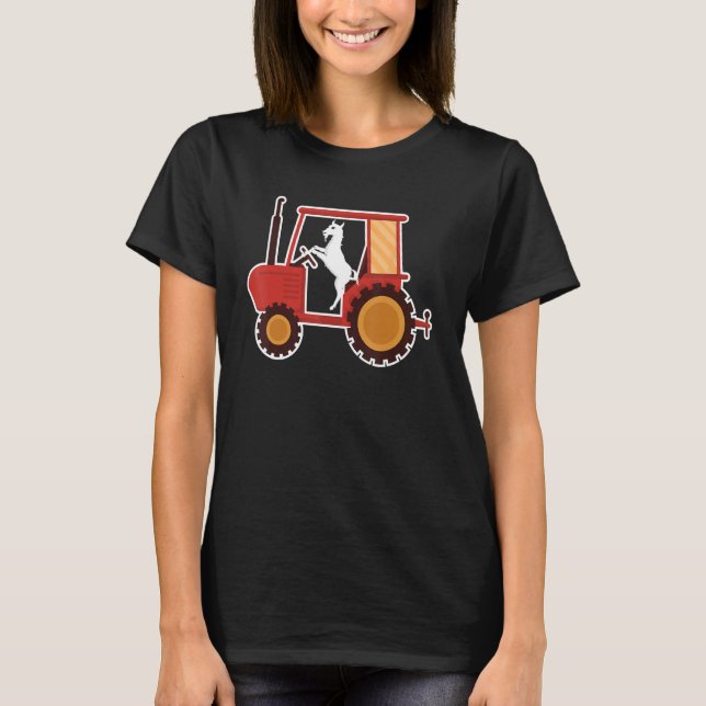 Camiseta Funny Goat Tractor Driver Farm Animals Aovers Gift (Anverso)