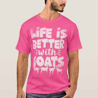 Camiseta Funny Goat Whisperer Farm Animal Life Is Better Wi