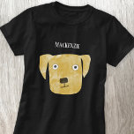 Camiseta Funny Golden Labrador Recuperever Dog Nombre perso<br><div class="desc">Pequeño y lindo Labrador Dorado Recuperador arte perro para hacerte sonreír. Personalizar cambiando o eliminando el nombre.</div>
