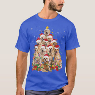 Camiseta Funny Golden Retriever Navidades Iluminan Perro ár