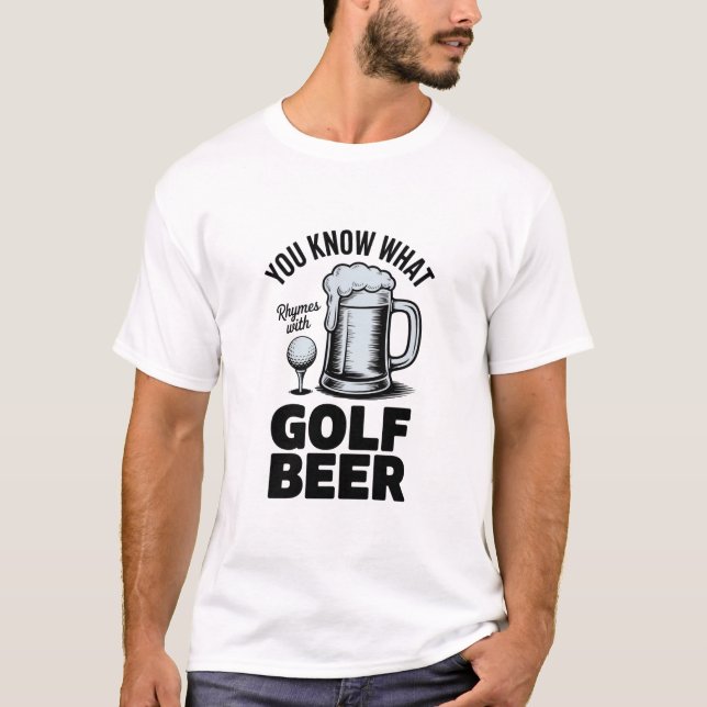 Camiseta Funny Golf Beer Golfer Gift Beer Humor Golfing (Anverso)