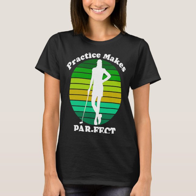 Camiseta Funny Golf, Golfer, Golf Swing, Golf Lover, Female (Anverso)