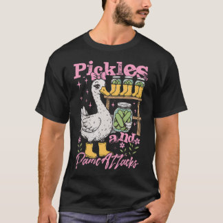 Camiseta Funny Goose Meme Pickle Cucumber Pickles And Panic