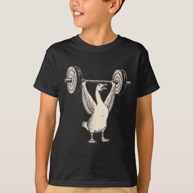 Camiseta Funny Goose Muscle Mommy Gym Pump Cover Weights Fi (Anverso)