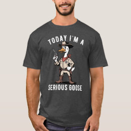 Camiseta Funny Goose Sheriff Cowboy Western Serious Goose