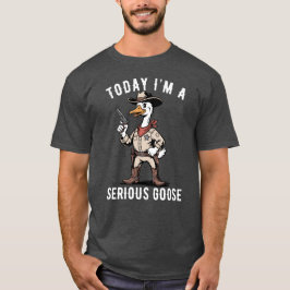 Camiseta Funny Goose Sheriff Cowboy Western Serious Goose