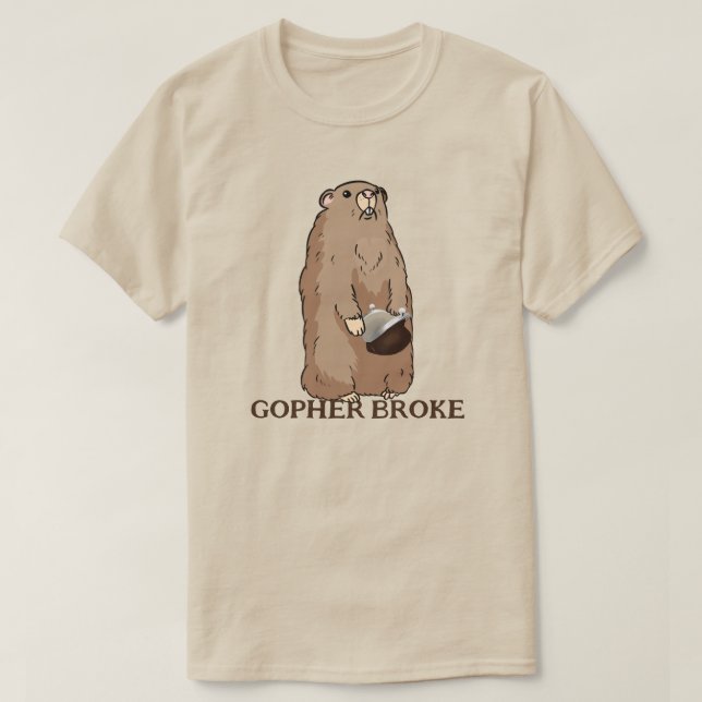 Camiseta Funny Gopher Broke (Diseño del anverso)