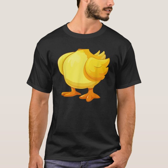 Camiseta Funny gorda lindo disfraz de cuerpo de pato amaril (Anverso)