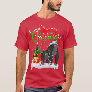 Camiseta Funny Gorilla Animal Lover Xmas Lighting Gorilla C