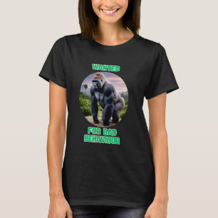 CAMISETA FUNNY GORILLA QUERÍA UN MALO COMPORTAMIENTO