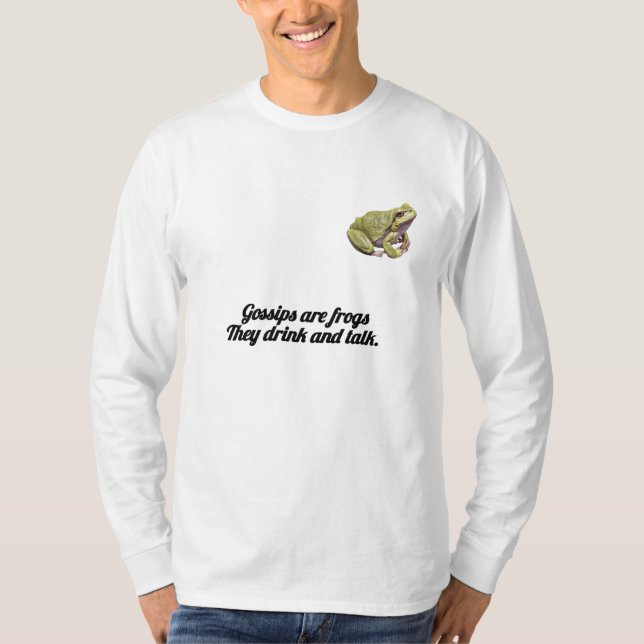 Camiseta ✨ Funny Gossip Frog Quote T-Shirt | " Drink&talk (Anverso)