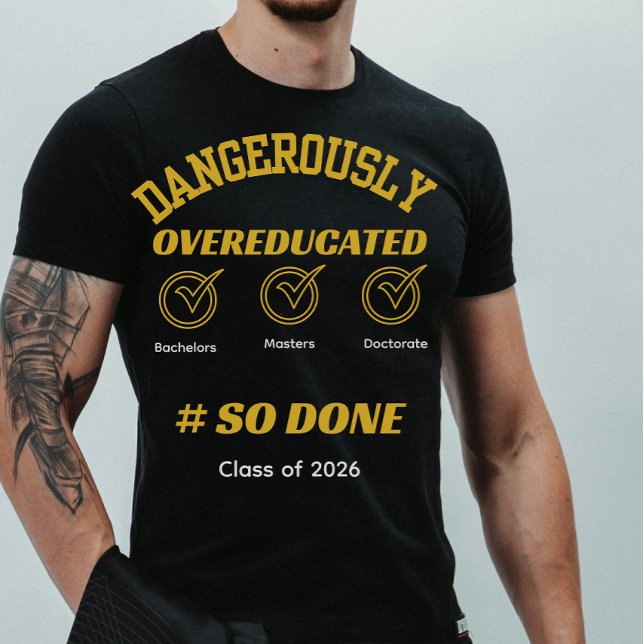 Camiseta Funny Graduation degree gold and black (Subido por el creador)