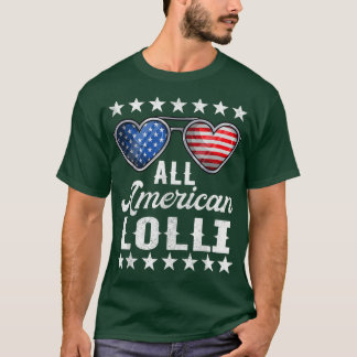 Camiseta Funny Grandma Fourth Of July Womens All American