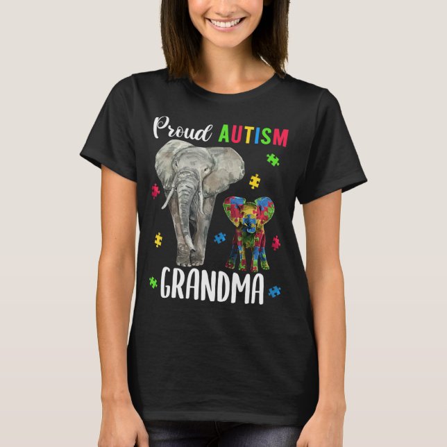 Camiseta Funny Grandmas Autism Awareness Tshirt For Women.  (Anverso)