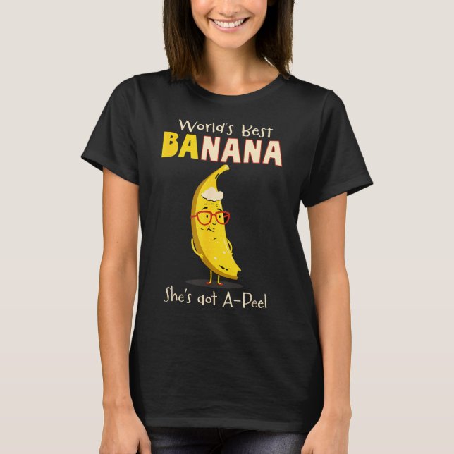 Camiseta Funny Grandmother World's Nana Banana Pun  (Anverso)