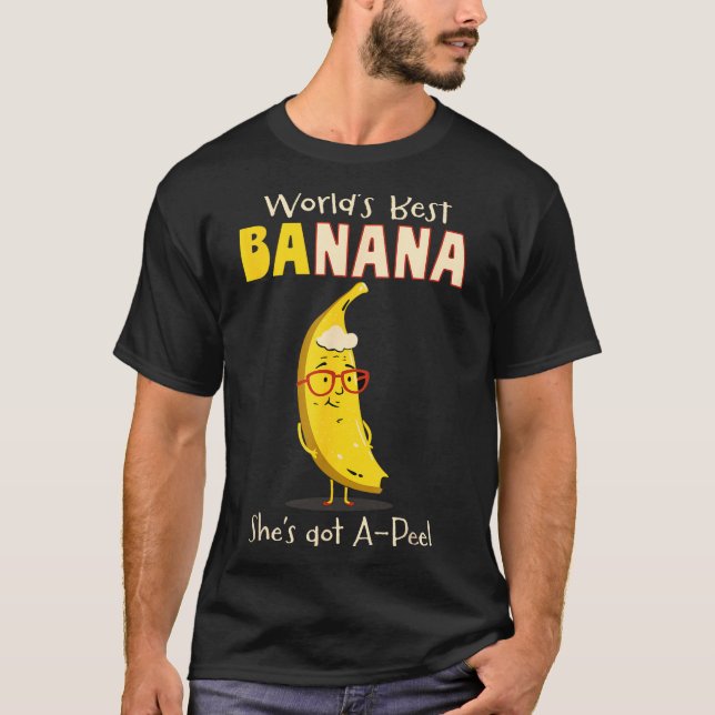 Camiseta Funny Grandmother World's Nana Banana Pun  (Anverso)