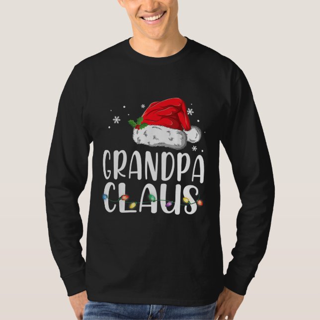 Camiseta Funny Grandpa Claus Christmas Pajamas Santa  (Anverso)