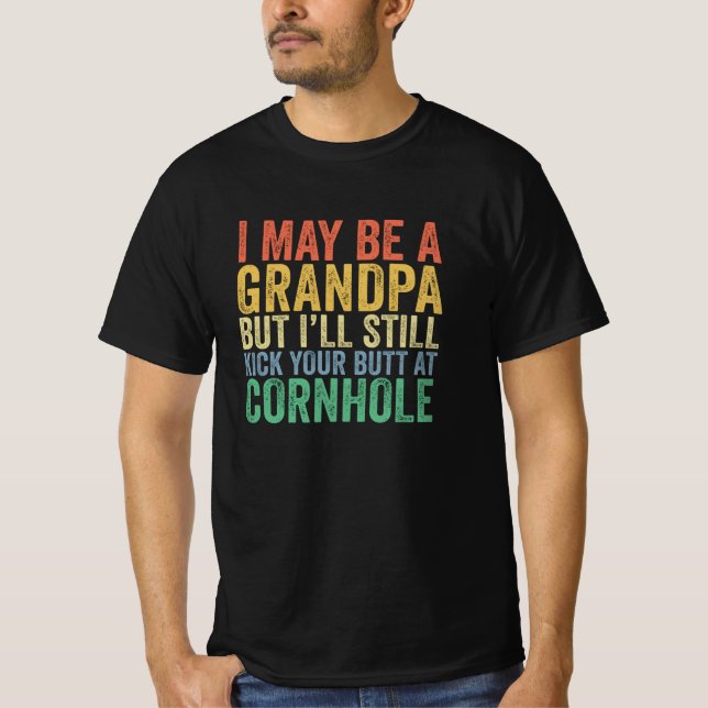 Camiseta Funny Grandpa Cornhole Game Player (Anverso)