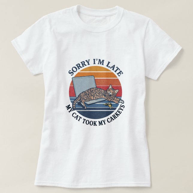 Camiseta Funny graphic cat T-Shirt (Diseño del anverso)