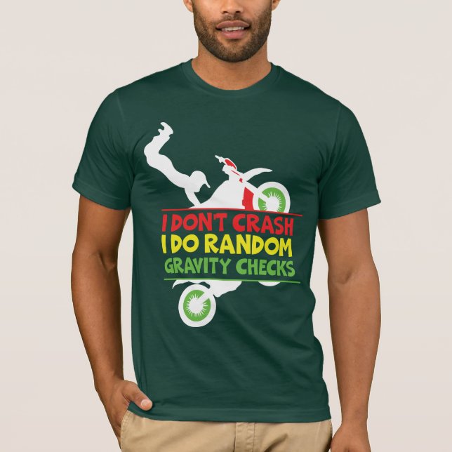 Camiseta Funny Gravity Check Cyclist Shirt | Bold Minimalis (Anverso)