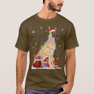 Camiseta Funny Great Dane Dog Tree Christmas Lights Xmas Pa