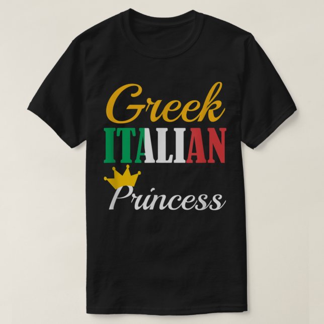 Camiseta FUNNY GREEK ITALIAN PRINCESS Orgulloso Grecia Orgu (Diseño del anverso)