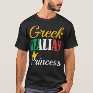 Camiseta FUNNY GREEK ITALIAN PRINCESS Orgulloso Grecia Orgu