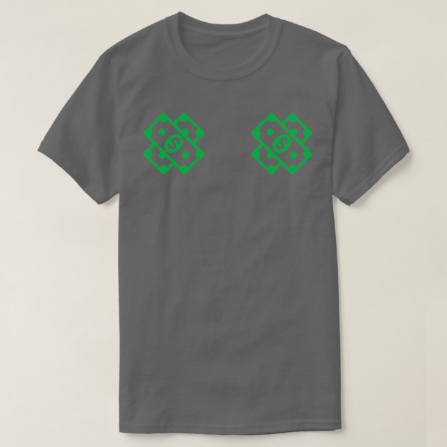 Camiseta Funny Green Money Pastie Bra (Diseño del anverso)
