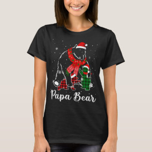 Camiseta Funny Green Red Plaid Papa Bear Matando Pajama Fa
