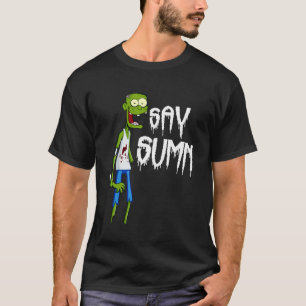 Camiseta Funny Green Zombie Skeleton - Di Algo Con W