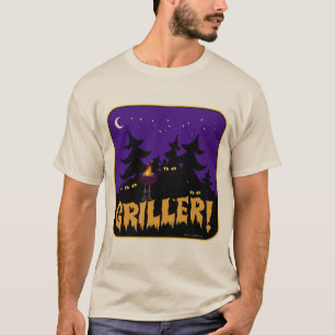 Camiseta Funny Griller BBQ Horror tema Personalizado Diseño