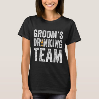 Camiseta Funny groom's drinking team groomsmen bachelor